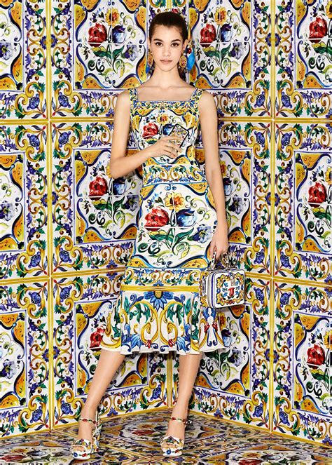 dolce e gabbana vestito maiolica